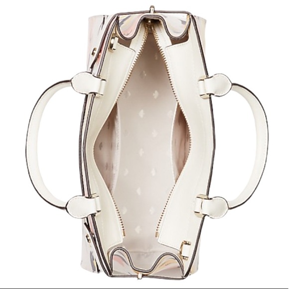 ♠️💐 kate spade Lily Blooms Printed Staci Floral Medium Satchel Bag, Cream - Picture 5 of 12